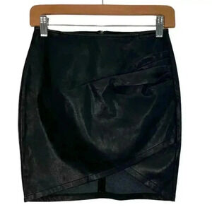 Vici Faux Black Leather Mini Skirt New With Out Tags